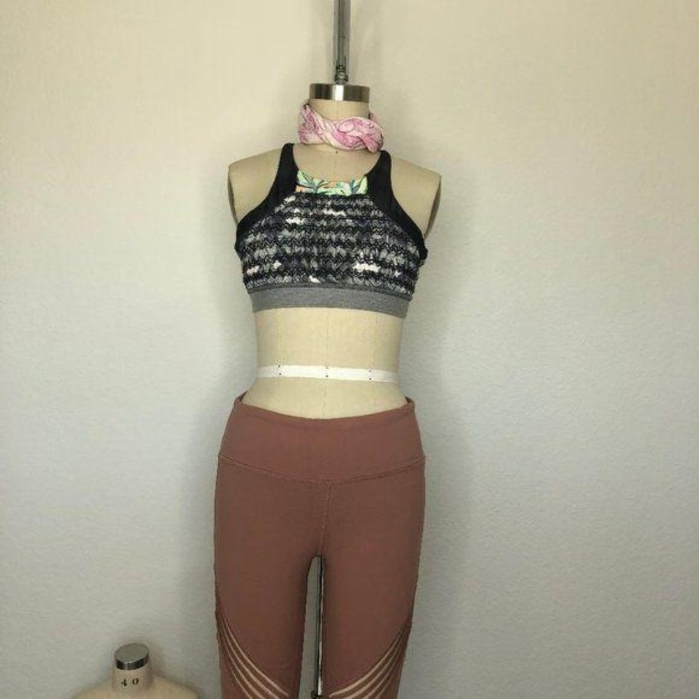 FP Movement Halter X Open Back Smocked Sports Bra